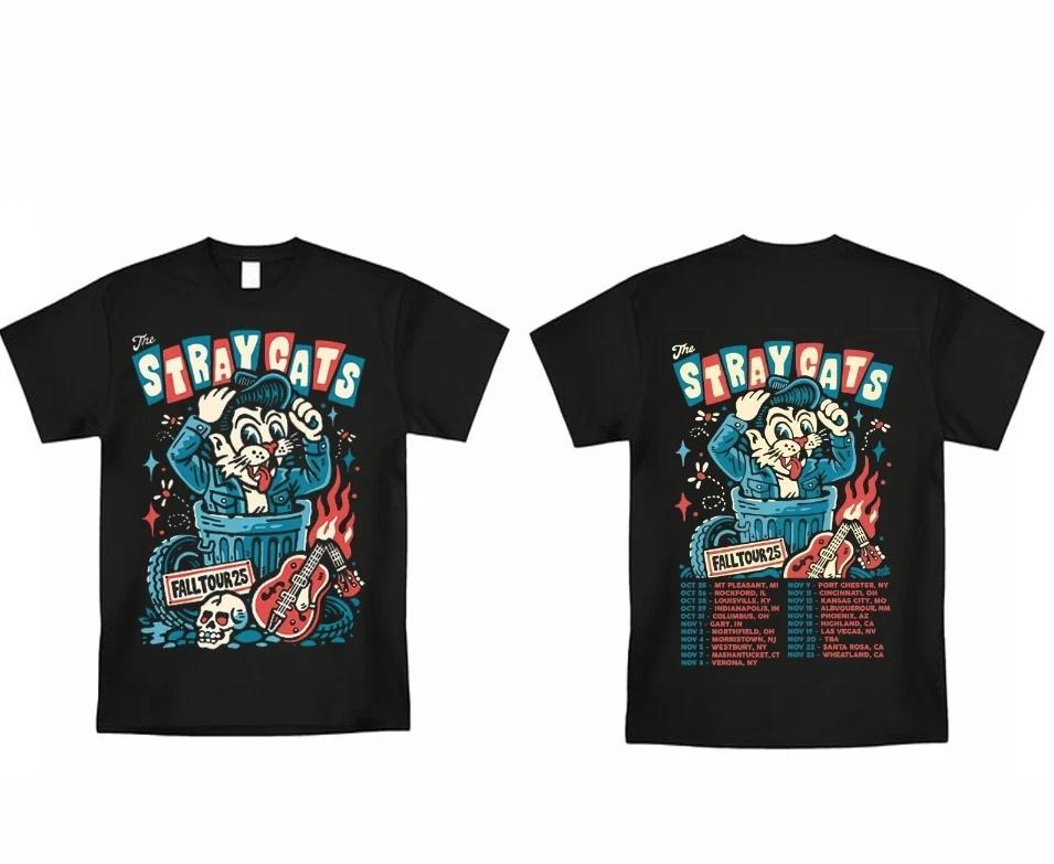 The Stray Cats 2025 Tour Two Sided Unisex Full Size S-5XL T-shirt 2XL