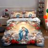 Angels Roses Clouds Bedding Duvet Cover Sets Duvet Covers Pillowcases Gifts (1 * Duvet Cover 2 * Pillowcases, Without Duvet Insert)