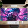 1pc Large Gaming Mouse Pad, UV Reactive Non-Slip Desk Mat, Washable PolyesterCyberpunk, Neon, JinxComputer Pad with Vibrant Game Machine Pri