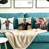 A-Actor R-Robert Downey Jr Pillow Case Square Double-Sided Sofa Cushion Cover Bedroom Bedside Pillow