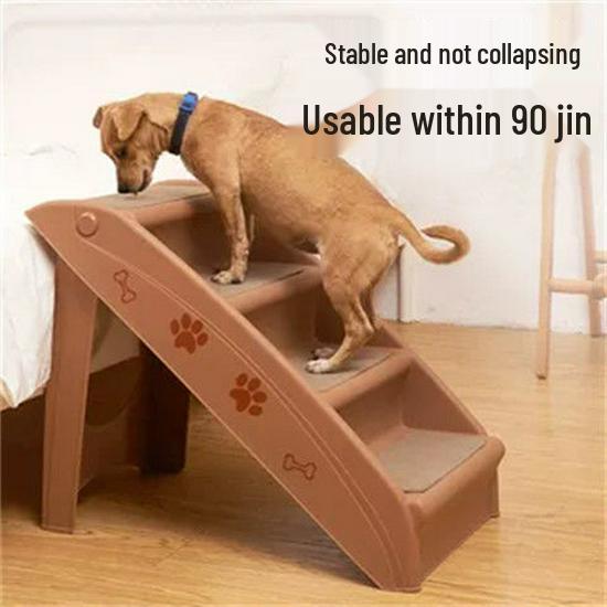Foldable Pet Stairs: Non-slip Steps for Dogs & Cats - Ideal for Bedside, Sofa & Car
