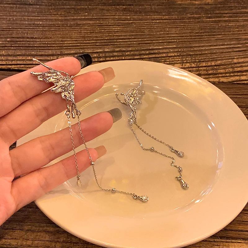 Trendy Fairy Butterfly Tassel Ear Clips: No-Piercing High-End Elf Earring Cuff