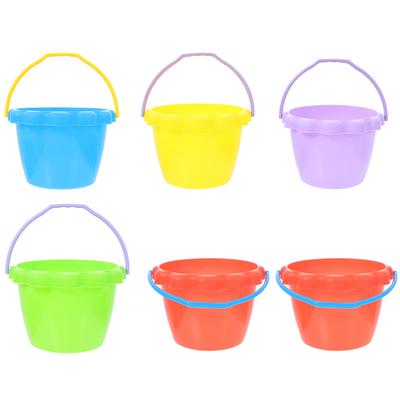 6Pcs Summer Beach Toys Sand Beach Sand Bucket Beach Toy Summer Beach Water Bucket