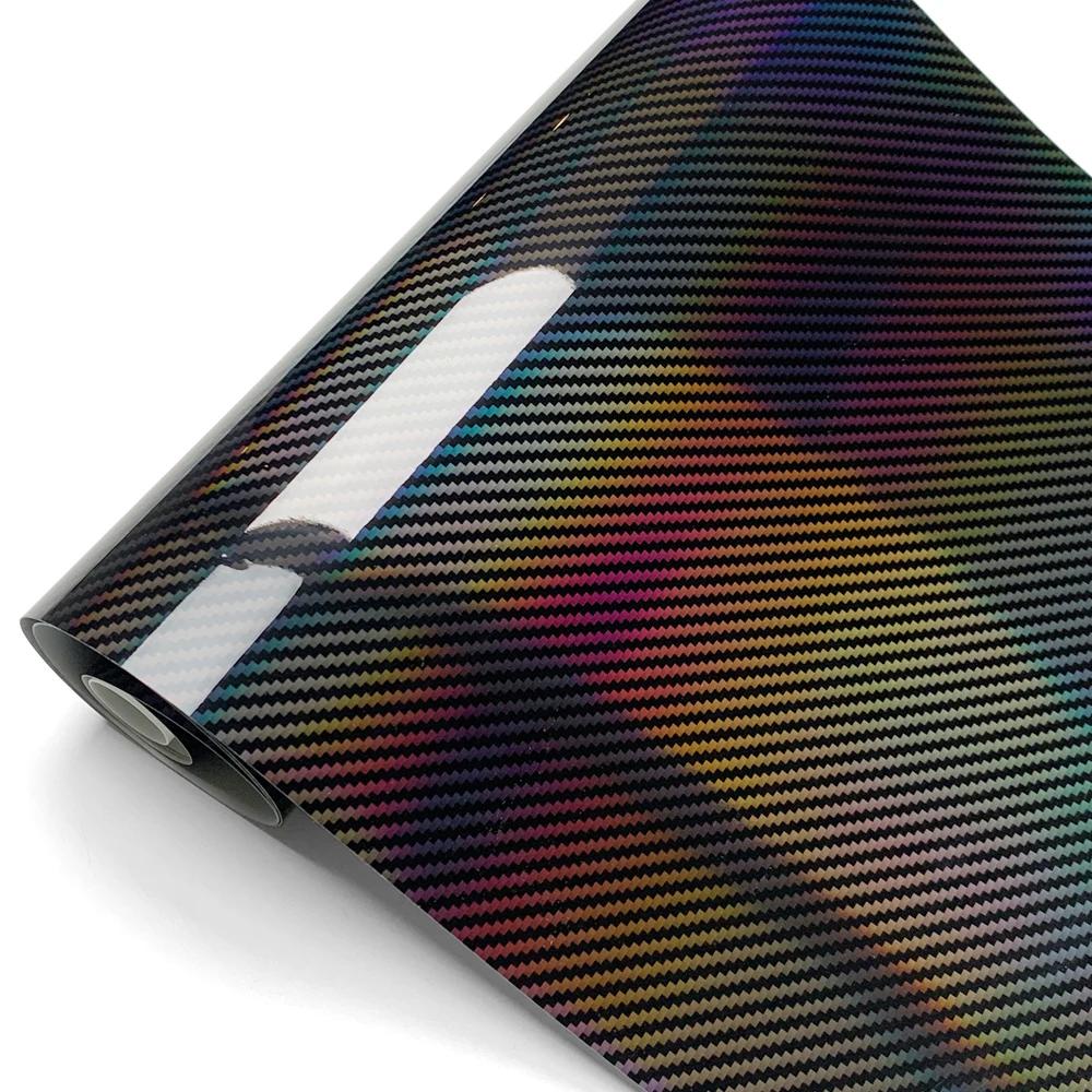 Motorcycles Stickers Glossy Car Carbon Fiber Vinyl Warp for Helmet Laser Rainbow Gold Stickers for Honda Motorcycle Accessories