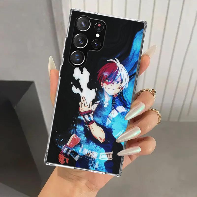 My Hero MHA Todoroki Shoto Phone Case for Samsung Galaxy S26 S24 S23 Ultra S25 Edge S22 S21 Plus S20 FE + Soft Print Shell Funda