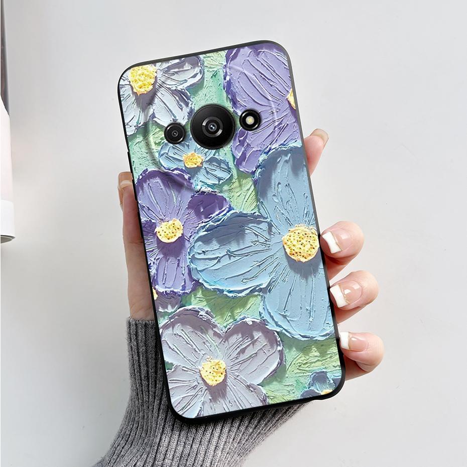 For Funda Redmi A3 Case Redmi A3 2024 Back Cover Stylish Painted Soft Silicone Phone Case for Xiaomi Redmi A3 A 3 RedmiA3 Bumper
