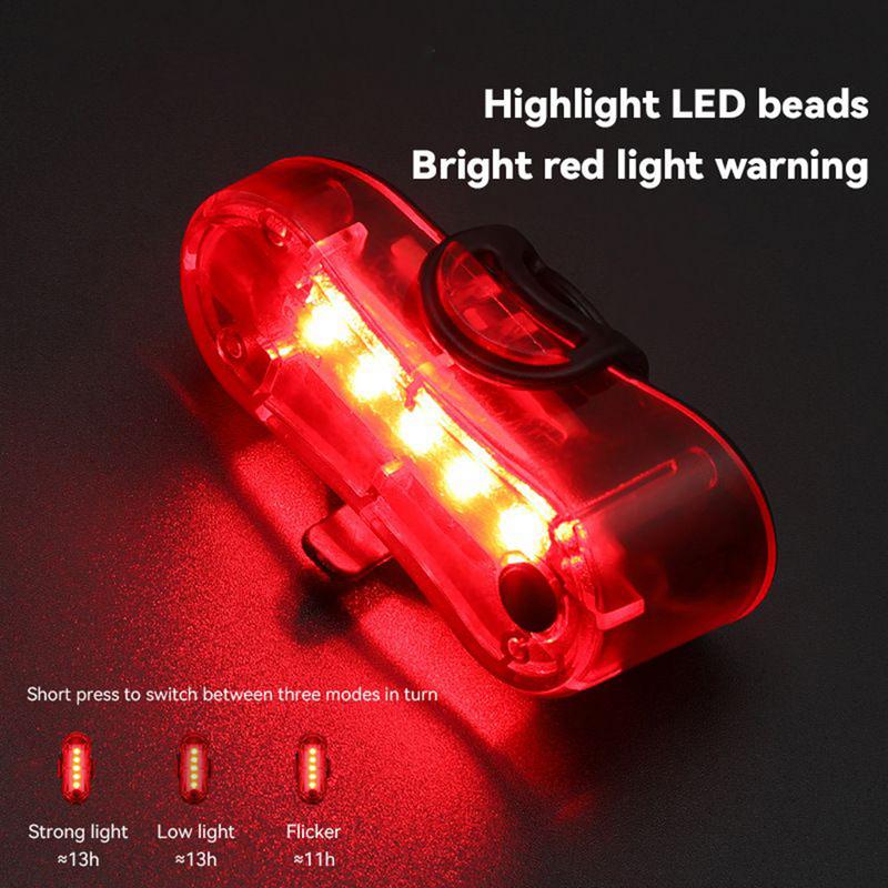 Bike Rear Light Waterproof Ultra Bright LED Back Rear Lights 3 Modes USB Rechargeable Taillight Bike Accessories Safety