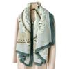 Retro elegant temperament thin air-conditioned room shawl women's trend printing outer scarf