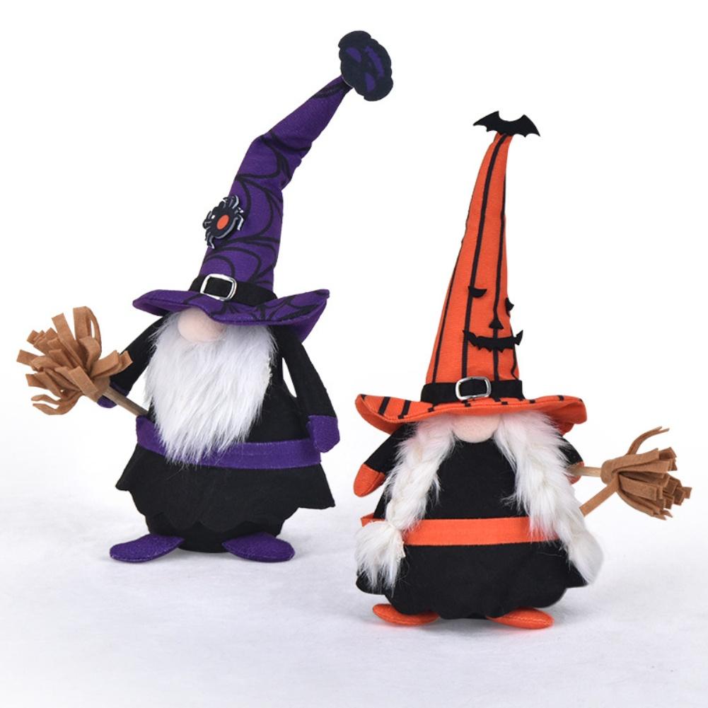 Crafted With Flocking Fabric Halloween Decorations Handcrafted Gnome