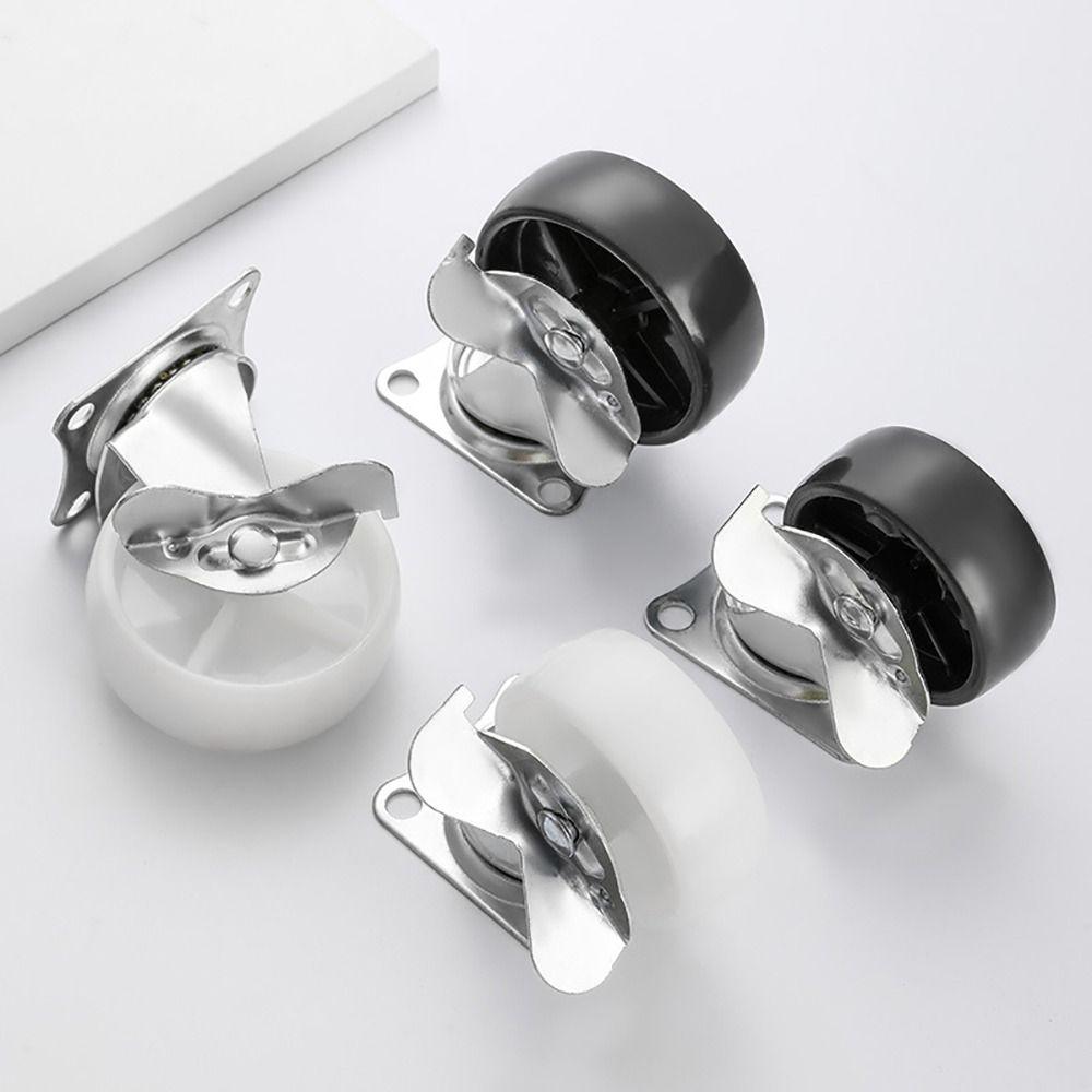 1/2/4Pcs White Nylon Rubber Furniture Roller Heavy Duty Swivel Casters New Caster Wheel