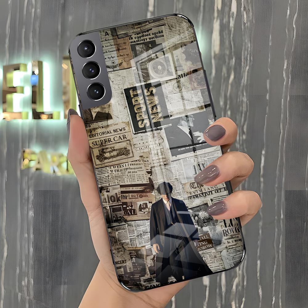 Filmový P-Peaky Blinders Pouzdro na telefon pro Samsung S26 S25 Plus S20 S20 Plus S22 Ultra S23 FE S21 Plus S21 Ultra Skleněný kryt