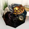 "Yin Yang Tree of Life  Decor"Umbrella, Portable 3-Fold Compact Umbrella for Men & Women ES34