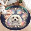 Dogpaws Round Area Rug,Carpet Rug for Living Room Bedroom Sofa Playroom Decor,Non slip Floor Mat