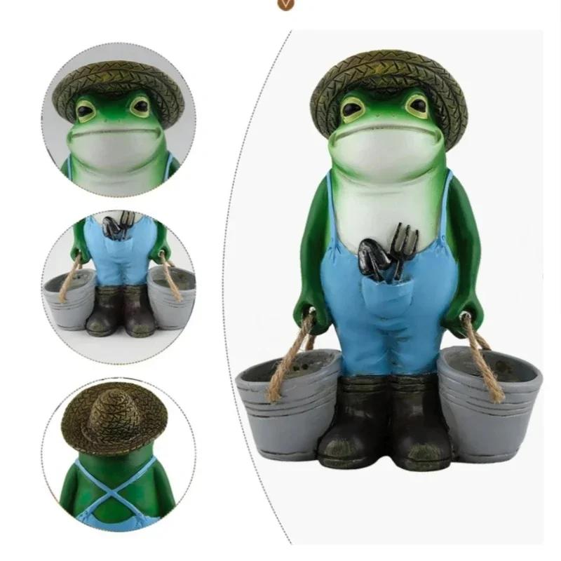 Small Creative Frog Decorative Ornaments Top Quality for Outdoor Courtyard Balcony Garden Succulent Flowerpots Unique Festival