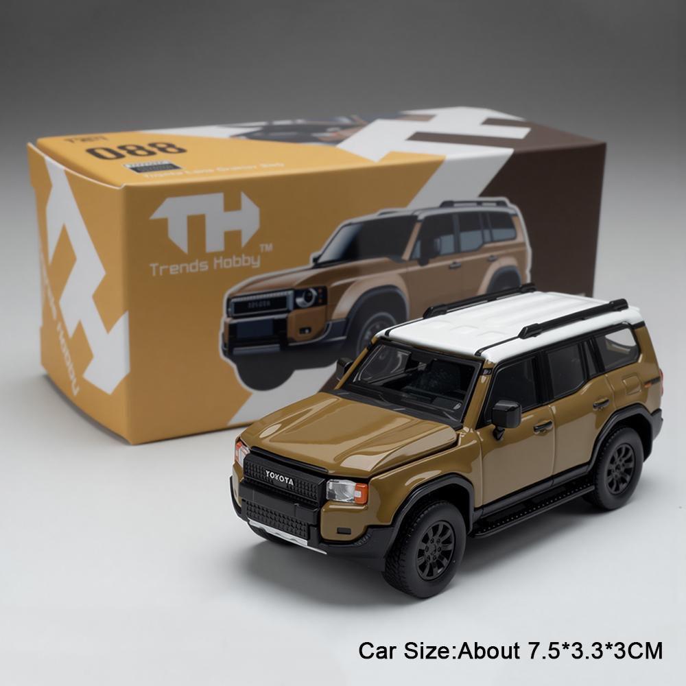 

1:64 Toyota Land Cruiser 250 Porsche 911 GT3R Models Alloy Diecast Toys Car Hood Can Opened Metal Body Miniature Cars Kids Gifts