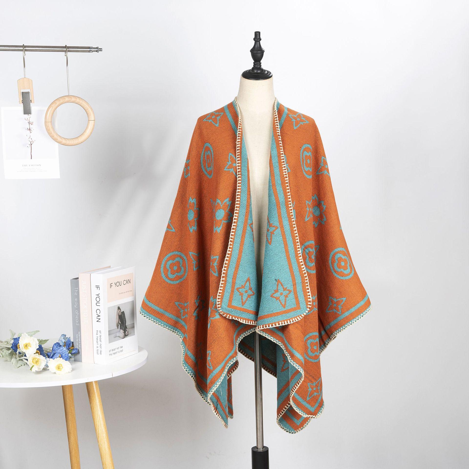 

Комната с кондиционером Утолщенная шаль Женская пресбиопия Двусторонняя высококачественная шаль Двусторонняя накидка-одеяло Теплая накидка 131*150CM оранжевый