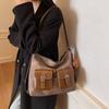 Stylish Large-capacity Tote Bag, Simple Commuter Locomotive Bag, Women's 2025 Spring New College Student Class Bag