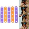 10Pcs Silicone Hair Care Strips Orange/Purple Heat Resistant No Trace Digital Cool Stick Elastic Hair Ring Hair Styling Tools