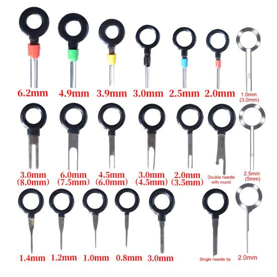 21Pcs Terminals Removal Electrical Wiring Key Tool Connector Crimp Pin Extractor