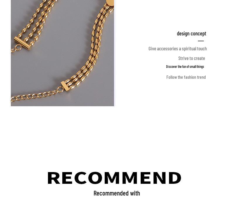 Damski pozłacany 18-karatowym złotem zegarek bransoletka ze stali tytanowej z skórzaną klamrą i łańcuszkiem pudełkowym z koralikami ryżowymi