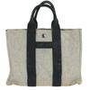 Hermes Sacquain PM Tragetasche Handtasche Toile H / Leder Schwarz/grau