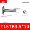Black Zinc Plated M2 Pan Head Anti-Theft Hex Screws, Flat Tail, Self-Tapping