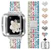 Metal Strap with Case For Apple Watch 45mm 41mm 44mm 42mm 40mm 38mm Diamond Bracelet Wristband for iWatch 9 8 7 6 5 4 3 SE Cover