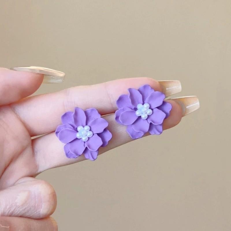 

1 пара модных женских серег-подвесок, универсальные серьги фиолетовый