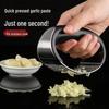 Stainless Steel Ring-Shaped Garlic Press & Peeler – Manual Kitchen Tool for Crushing Garlic