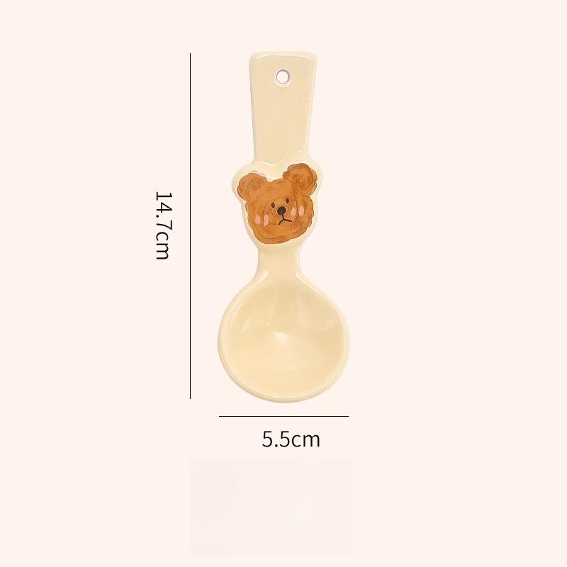 Керамическая детская суповая ложка Изысканная маленькая ложка Кофейная ложка для еды Десертная ложка