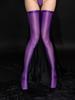 Sexy Satin Shiny Long Sleeve Bodysuit Tops For Women High Elastic Sheer Transparent Tights Shaper Wear Elegant Club Leotard New