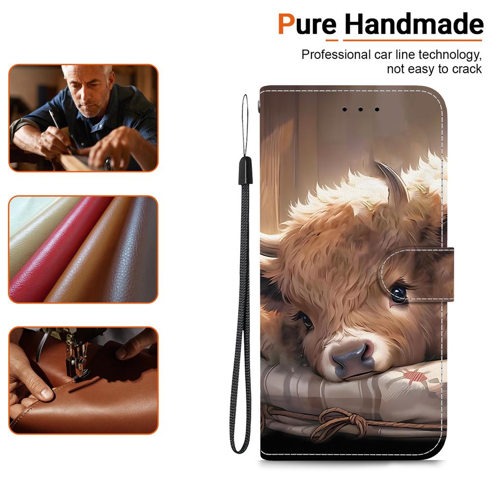 For Honor 400 Pro 5G (Global) Leather Case Stand Wallet Pattern Printing Phone Cover with Wrist Strap