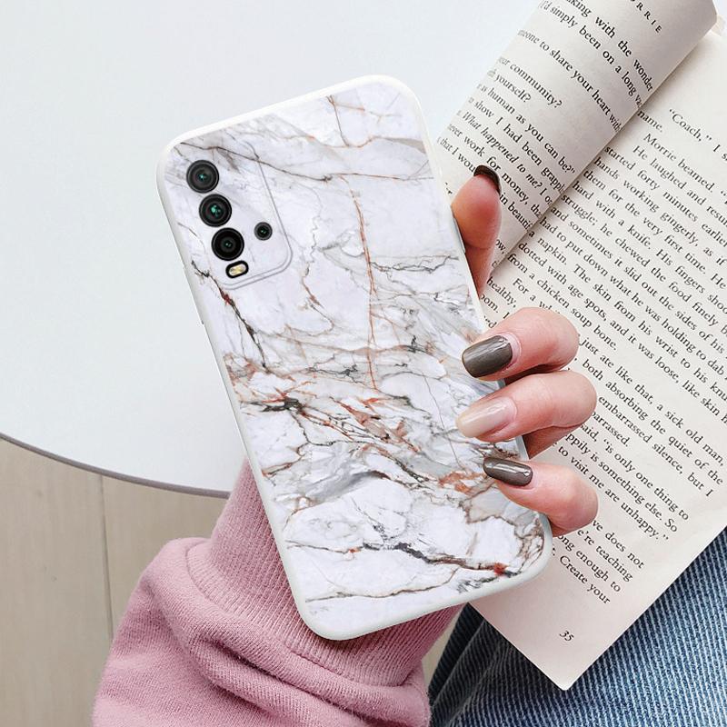 Housse Marbre Mode Pour Redmi 9T Coques Protectrices Souples Silicone Coque Pare-chocs Fundas Pour Xiaomi Redmi 9T Redmi9T 9 T Coque Mignonne
