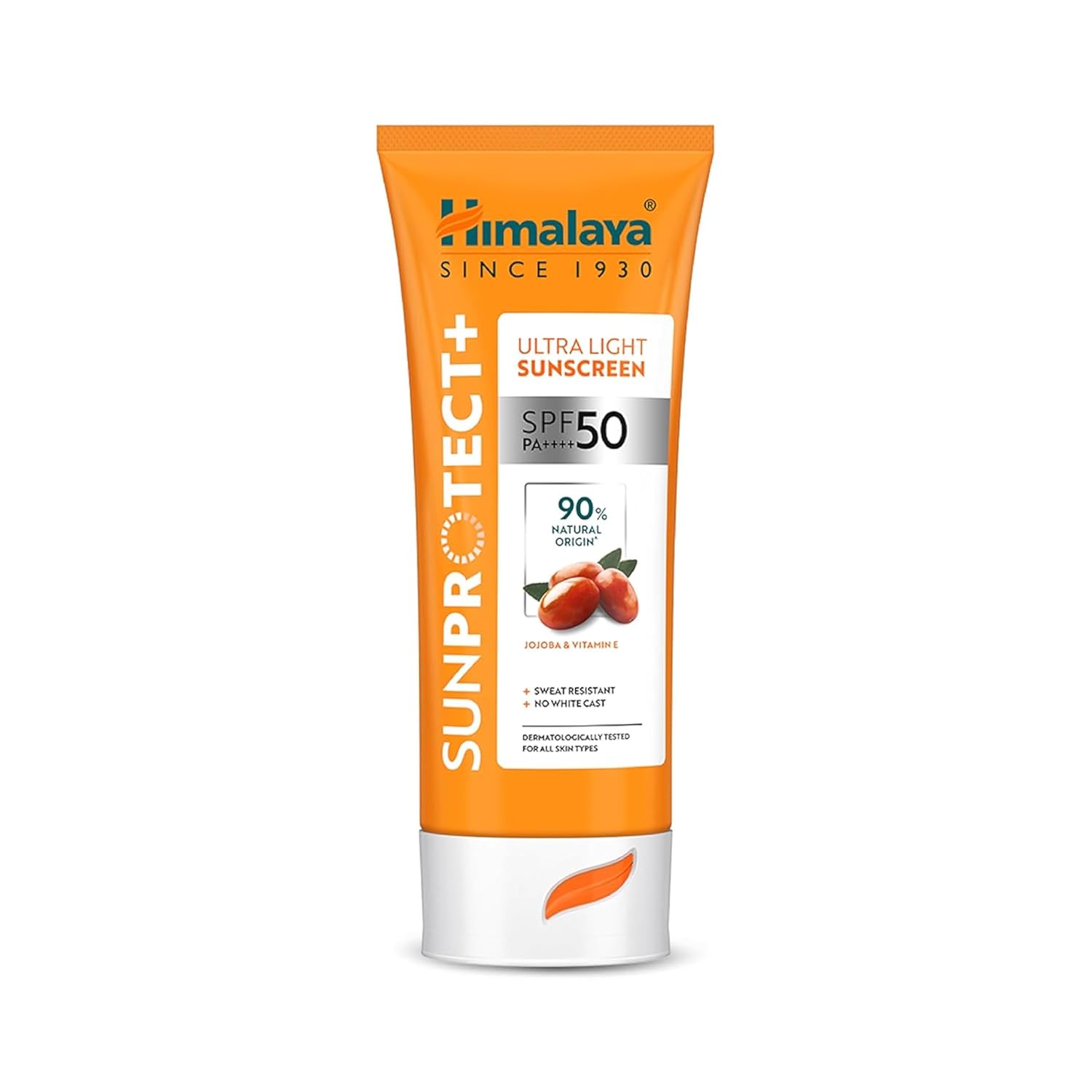 Himalaya Sun Protect+ Ультралегкий солнцезащитный крем | 90% ингредиентов натурального происхождения - 50 г 50g
