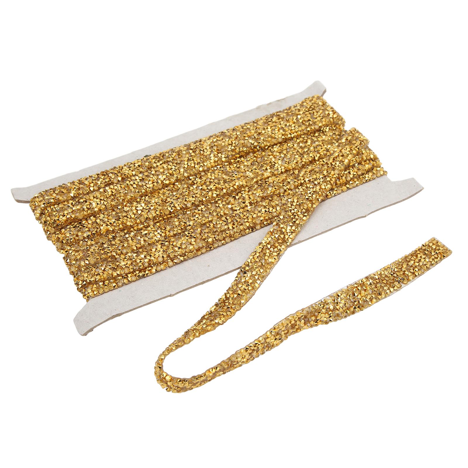 

Ленты со стразами, яркие стразы, 5 ярдов, ширина 1,5 см, золотые блестящие ленты со стразами для DIY