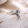 Exaggerated Rock and Roll Cross Flower Ring, Domineering Trendy Punk Retro European and American Trendy Men's