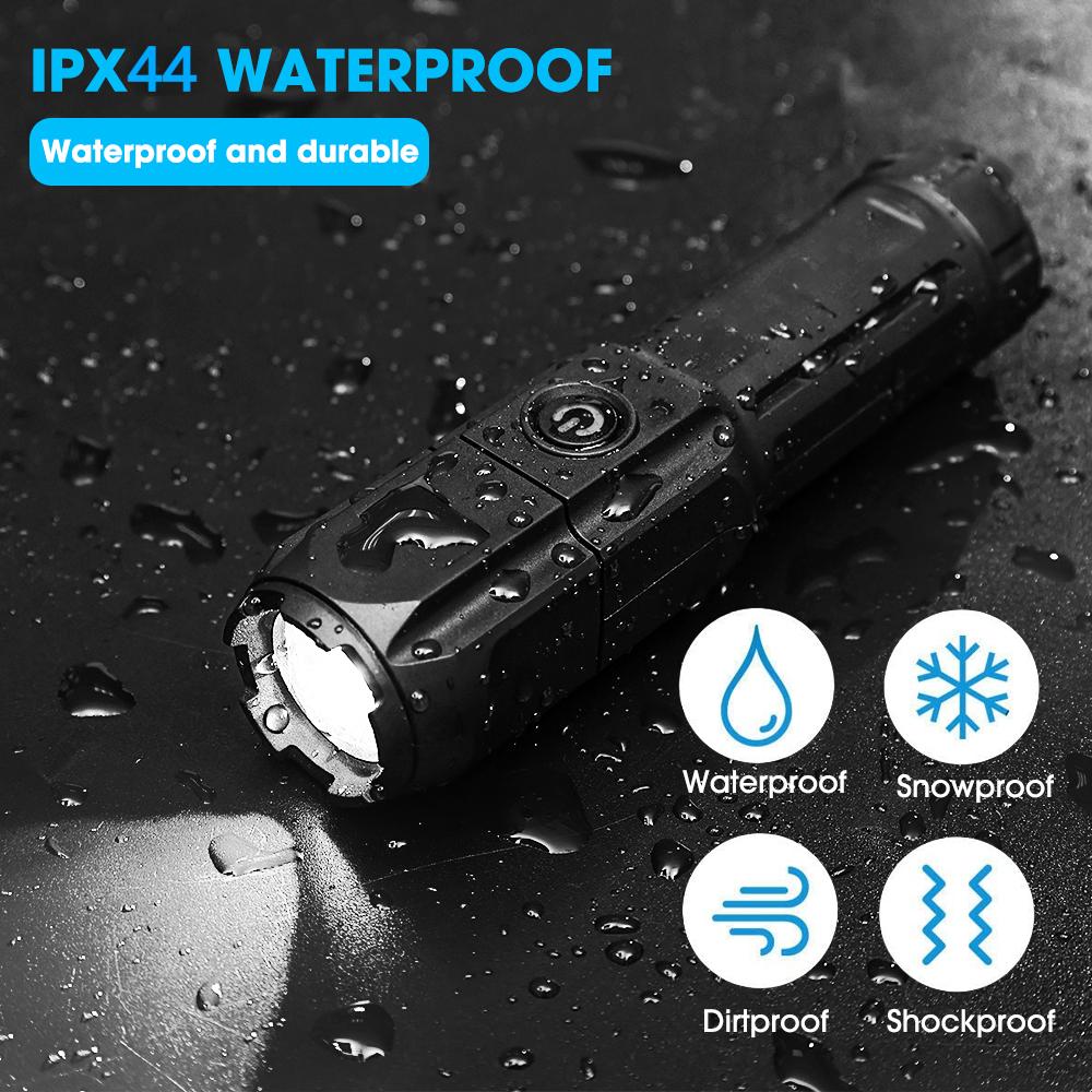 Powerful LED Flashlight 100000 Lumen Tactical Flashlights Rechargeable USB 18650 Waterproof Zoom Fishing Hunting LED Flashlight