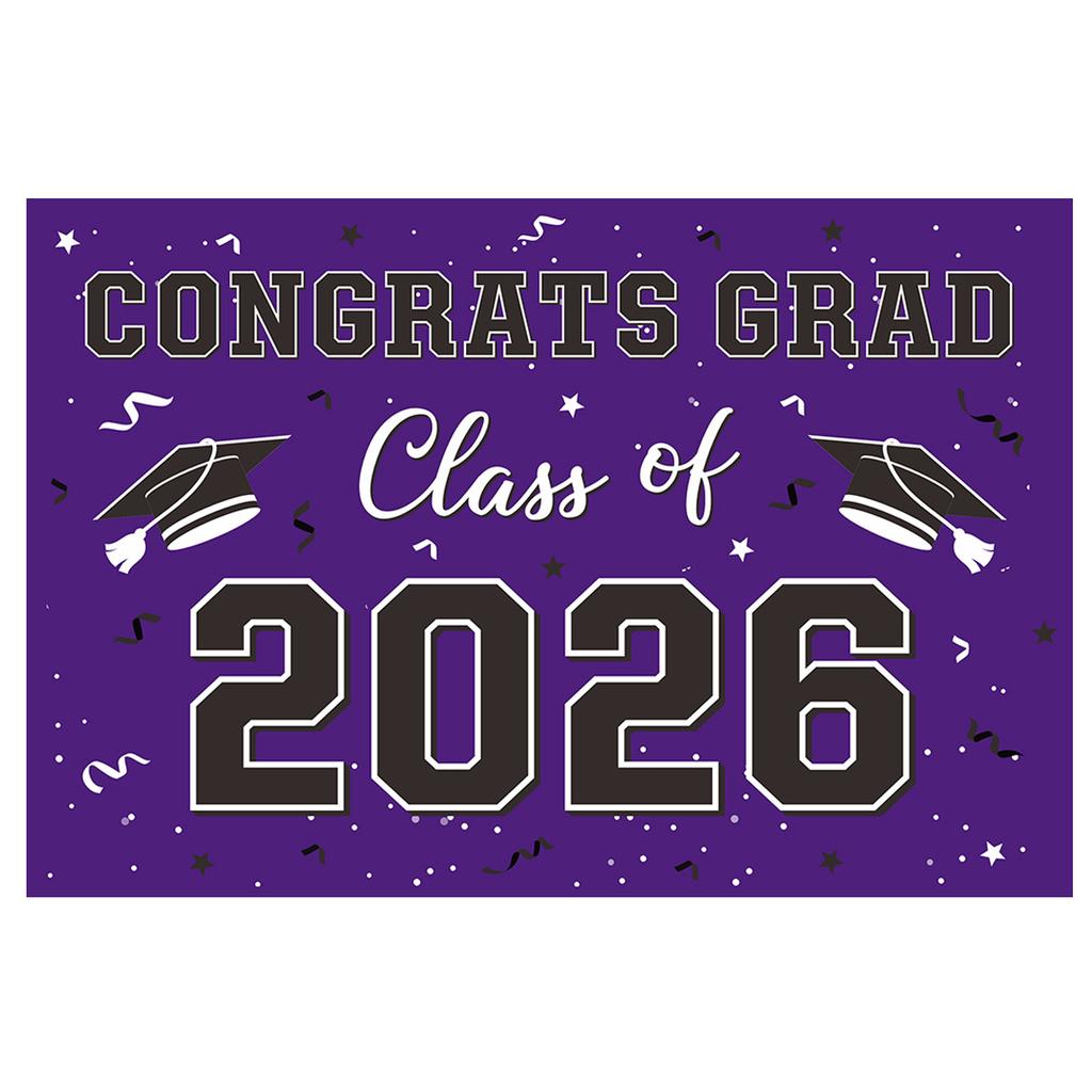 School Graduation Ceremony Party Decoration Background Cloth Banner Graduation Season Poster Hanging Cloth