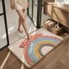 Absorbent Quick-Drying Bathroom Mat, Non-Slip Machine Washable Tufted Bath Rug for Bathtub and Shower Area, 40x60/50x80/60x90 cm