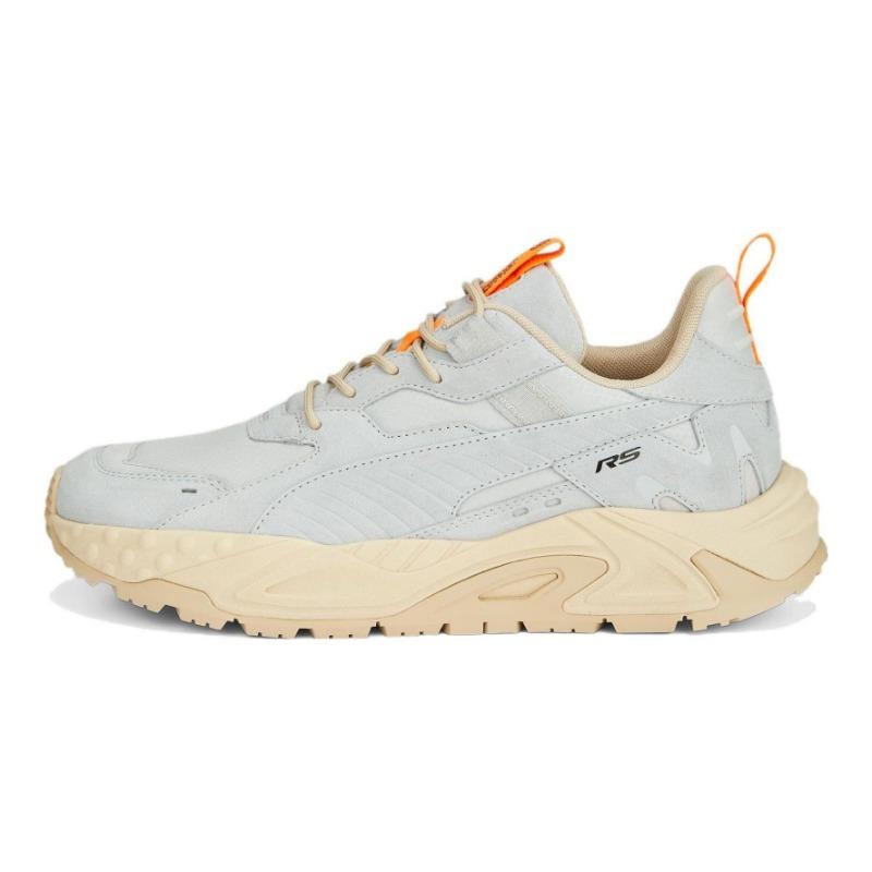 PUMA RS-Trck Otdr Unisex Low Leather Round Toe Lace-up Lifestyle Sneakers Gray 390718-02 42