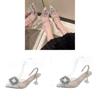 Womens Summer Transparent Water Crystal Sandals With High Heels For Fashionable Outings