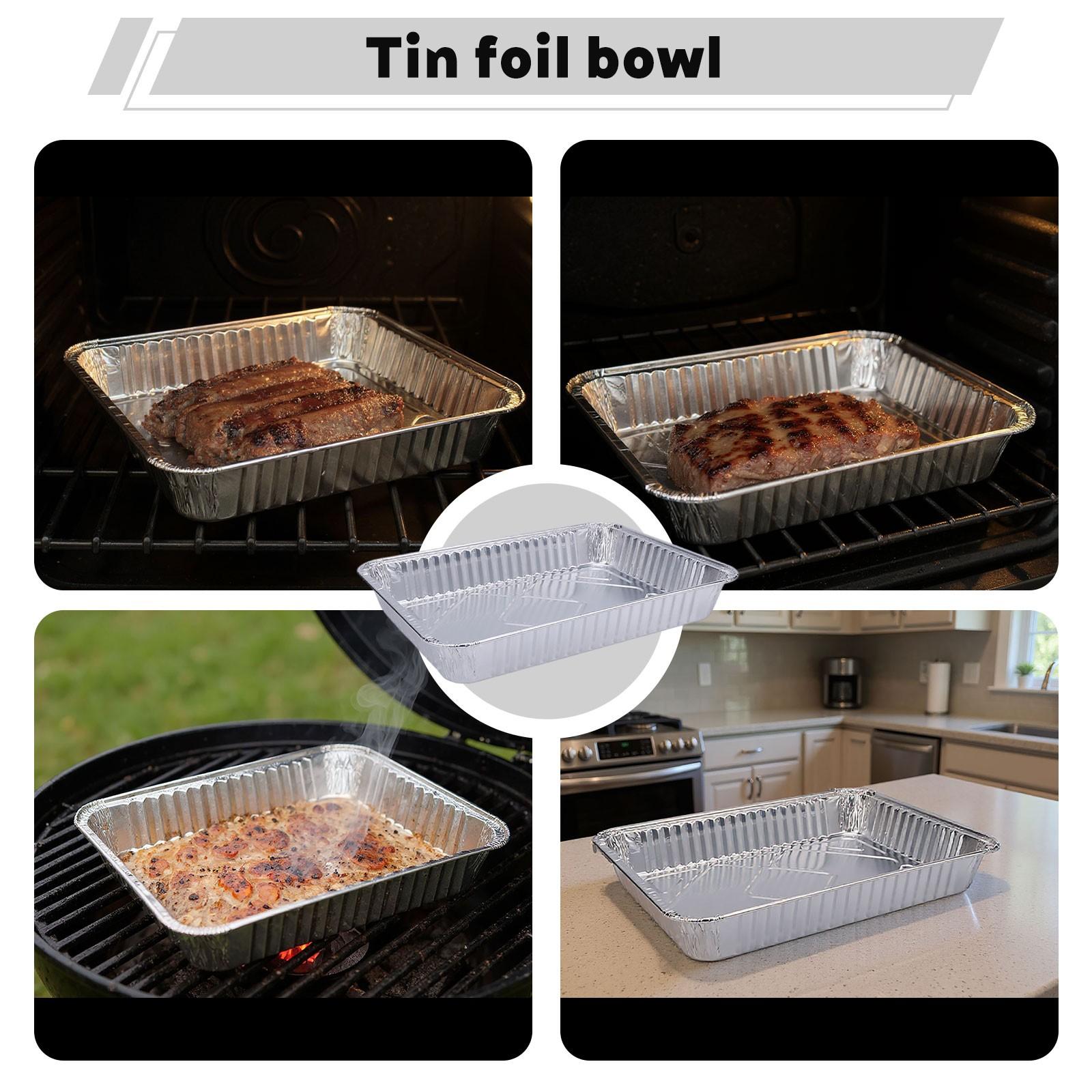 

50 шт. Прямоугольная миска и тарелка из оловянной фольги Оловянная фольга Алюминиевая фольга Изоляция Ланч-бокс One Size