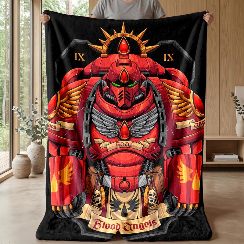 Black Theme Blanket Soft Flannel Blanket Plush Throw Blanket Cozy Sofa Bed Blanket for Home Decor