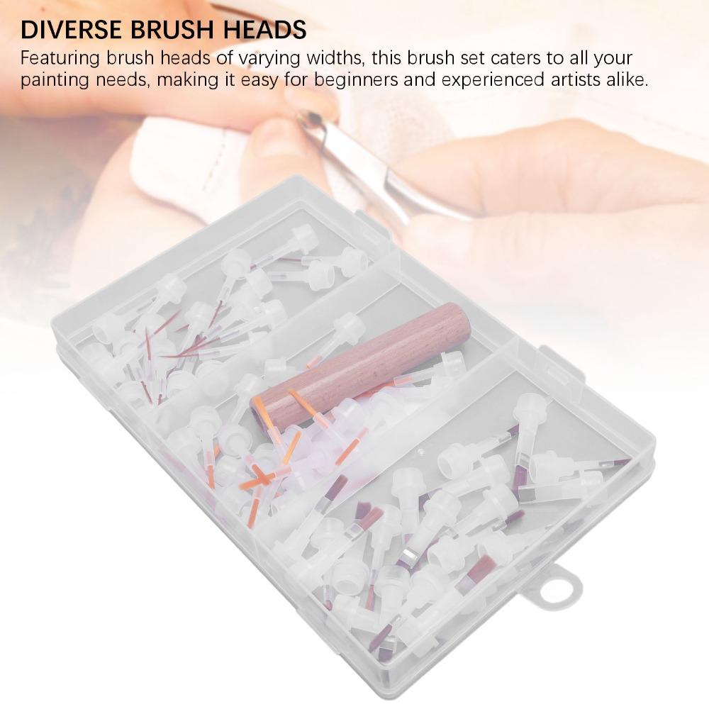 60pcs Dual Ended Nail Polish Brush Replacement For Professional Nail Art Enthusiasts