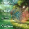 360 Degree Rotating Metal Wind Spinner for Outdoor Garden Decor with Intricate Floral Design and Vibrant Colors Perfect Gift for All Seasons
