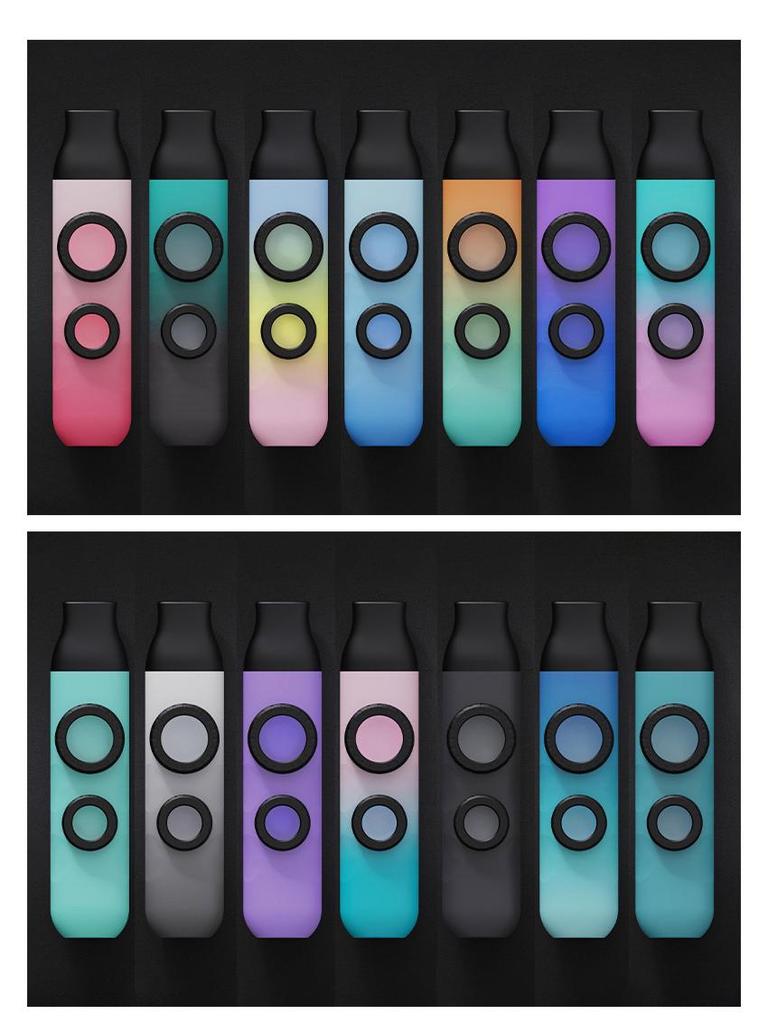 Gradient Color Double Hole Kazoo with Double Membrane - High Low Tone Kazoo Instrument
