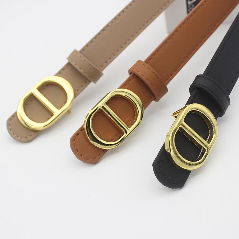 Gold Alloy D-Ring Buckle Belt for Women's Fashion - European & American Style Jeans Accessory