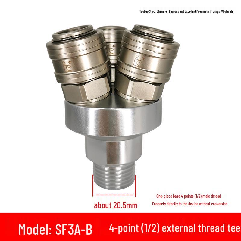 C-Type Pneumatic Quick Connector for Air Compressors and Oxygen Hoses