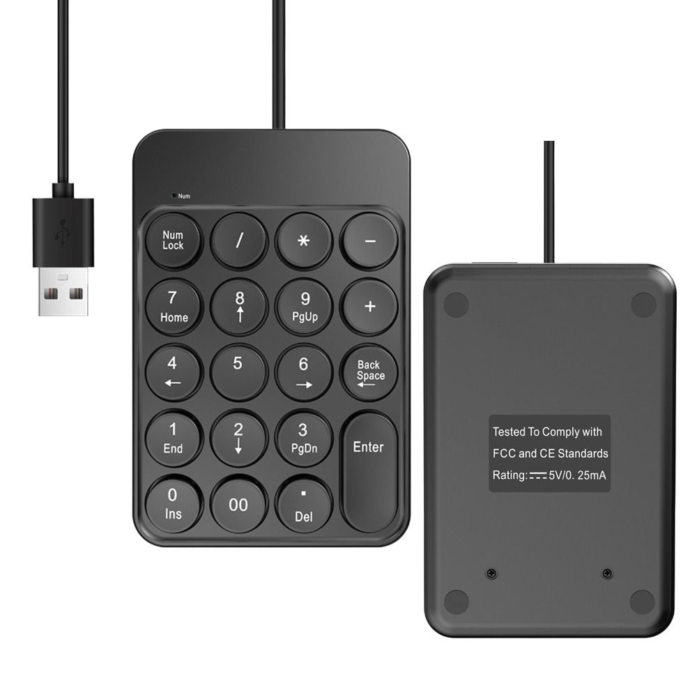 Slim Wired Number Keypad Multifunctional Number Pad Keyboard  For Laptop PC Desktop