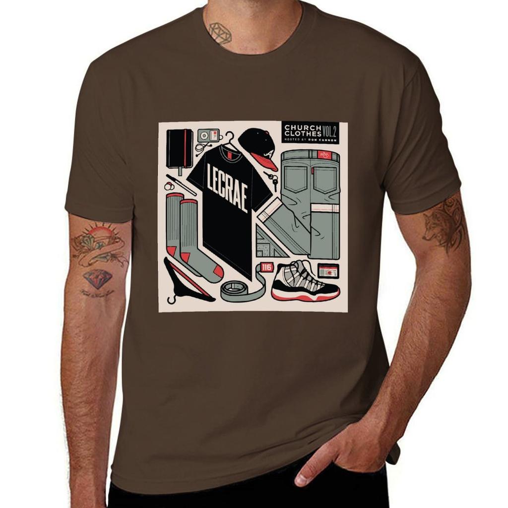 LeCrae Church Clothes Volume 2 T-Shirt Funnys Plus Size Tops Tees Tshirts for Men